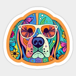 Hippie Labrador Sticker